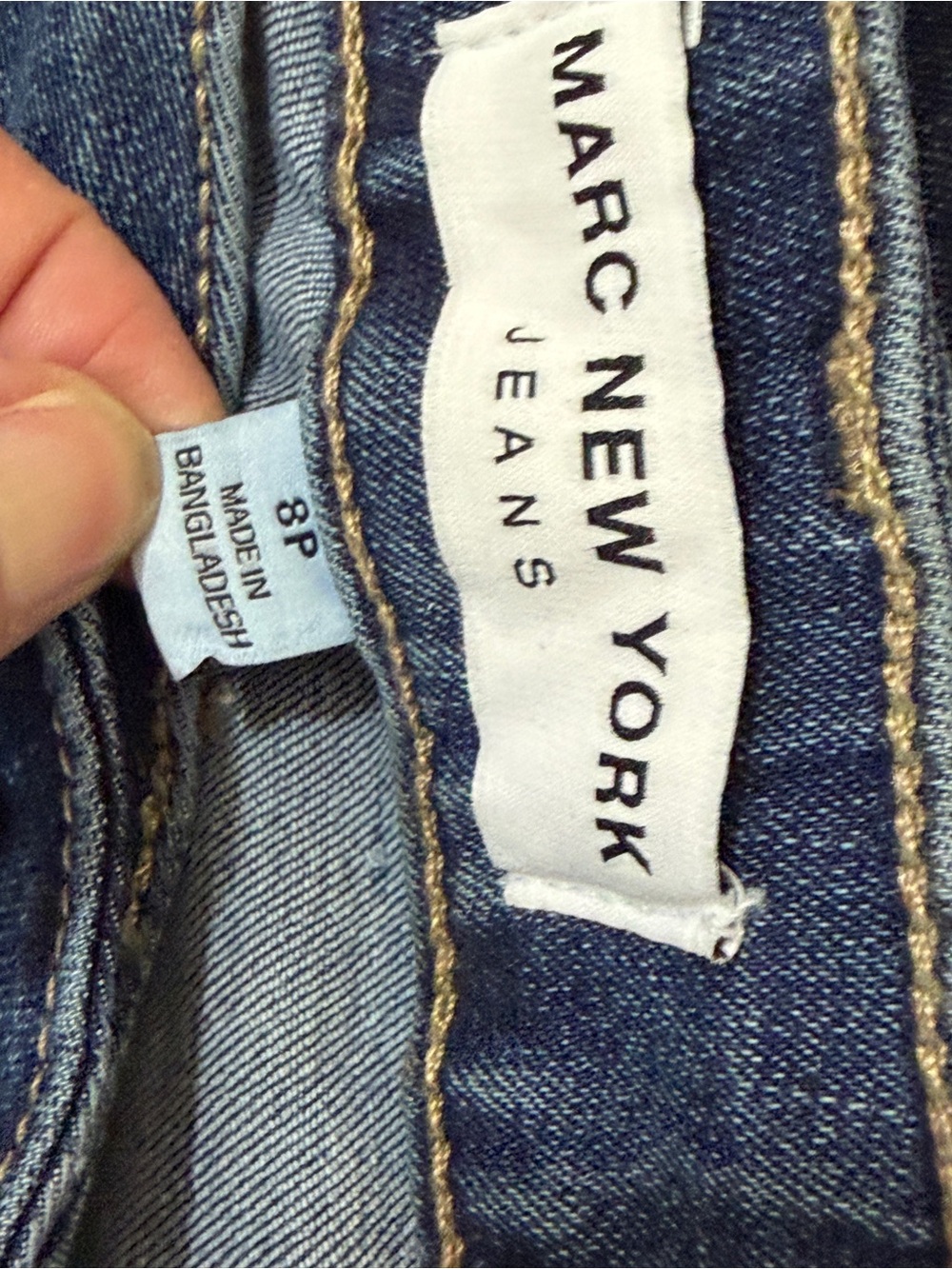 Marc New York Wide-Leg High-Rise Jeans in Dark Blue - Picture 12 of 13